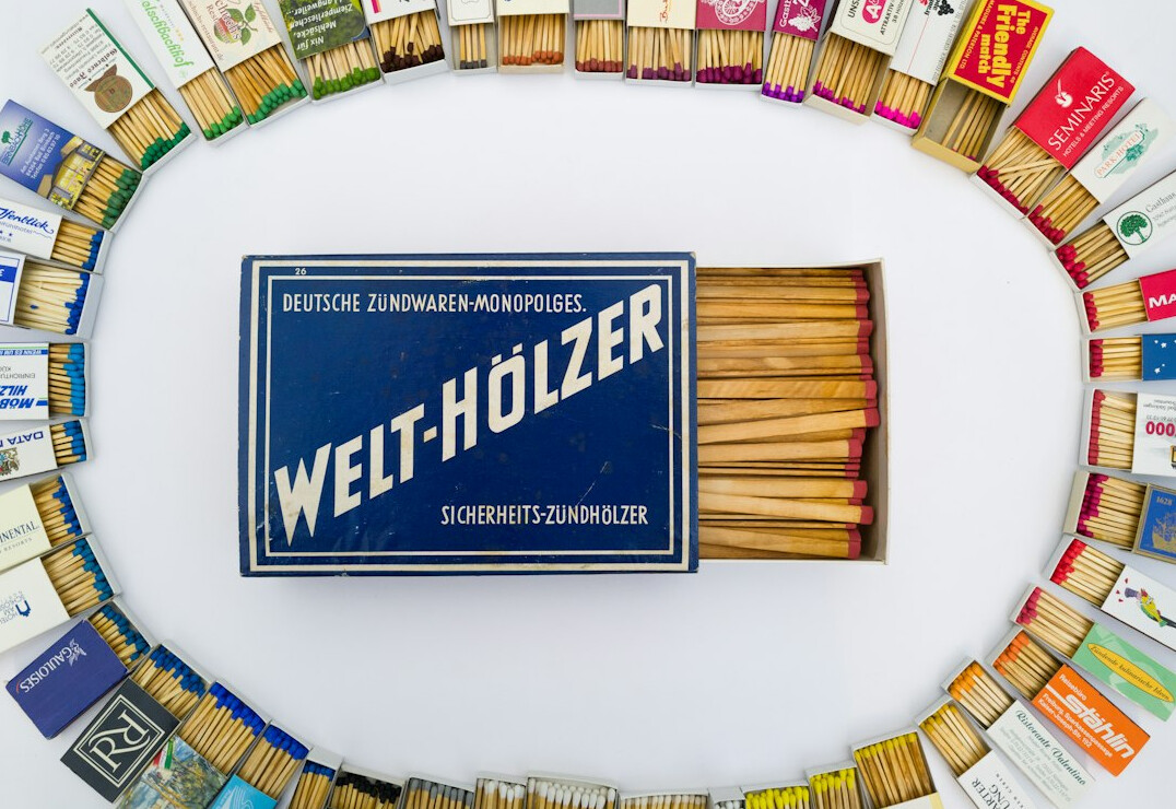 retro matchbox advertisement